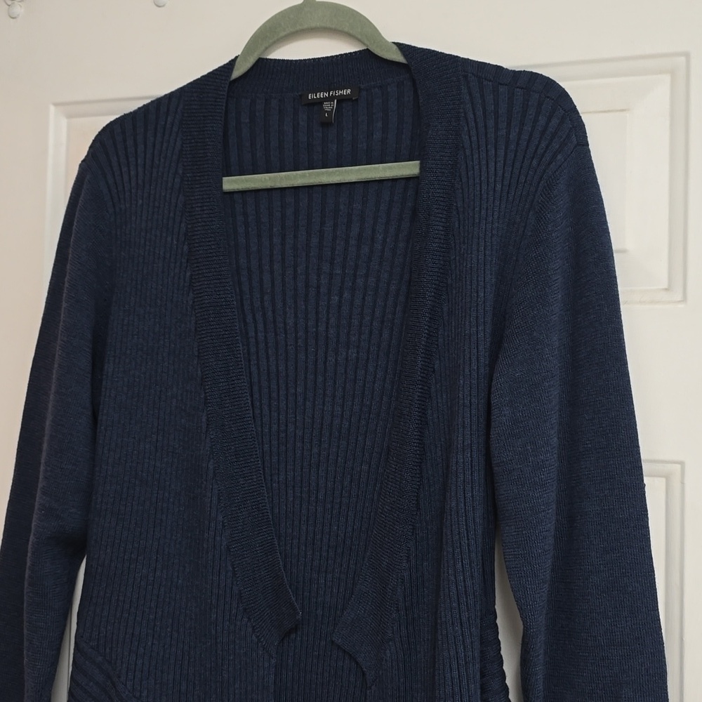 Merino Rib Cardigan - Picture 3 of 10